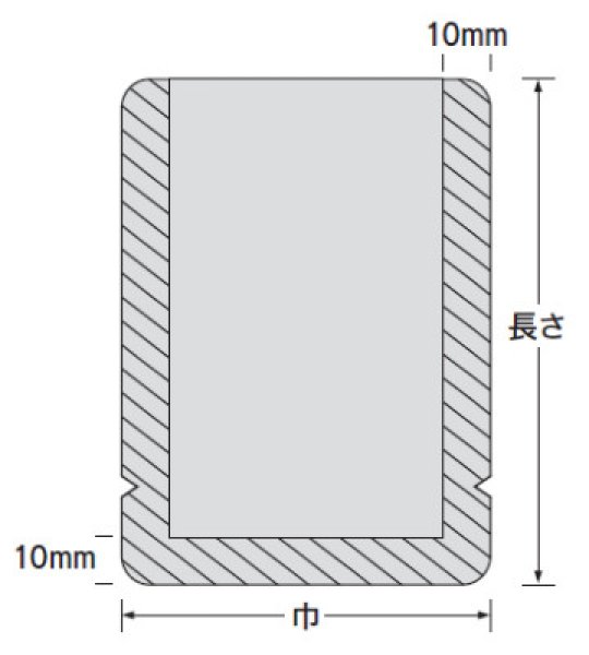 ナイロンポリ Sタイプ No.8A (150×300mm) 福助工業 1ケース2,400枚入り