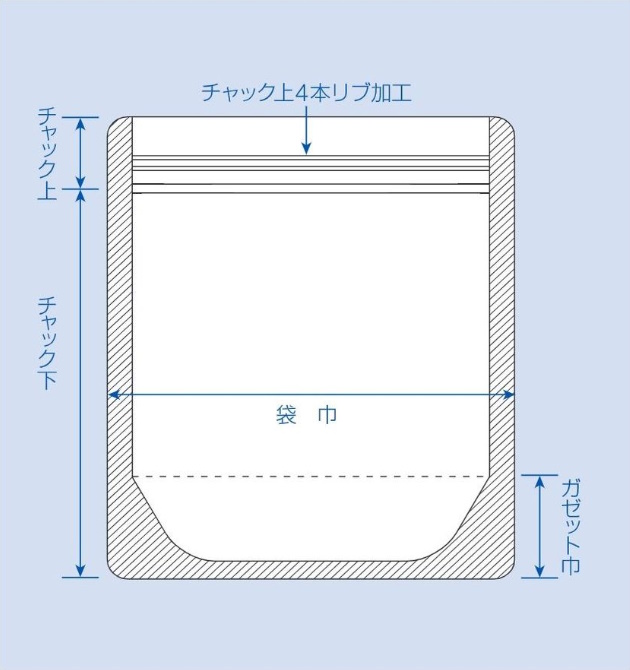 ラミジップ スタンドパック レーヨン 半透明タイプ(RZ) RZ-1818 (32+180×180(53)mm) 生産日本社 1ケース1,100枚入り